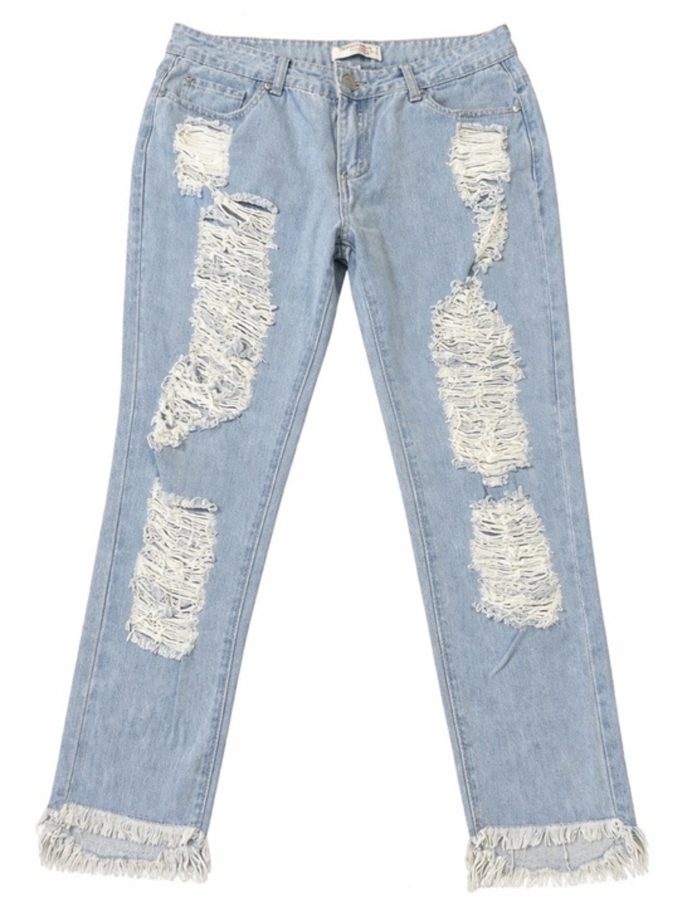 Y2K Vintage Crop 11 Harmony & Havoc jeans capri Distressed Light Blue Jeans NWOT